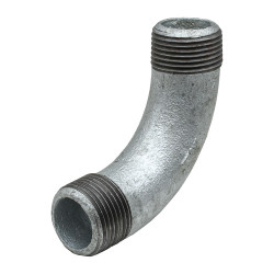 Courbe 90° galvanisé  2" mâle à visser