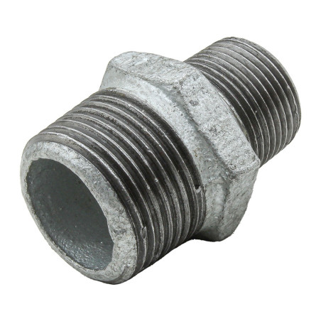 Mamelon réduit galvanisé 1/2" 1/4" mâle à visser PN25