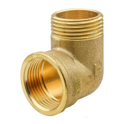 Coude laiton 90° mâle femelle à visser 11/2""