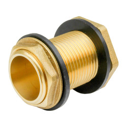 Traversée de parois laiton mâle 11/4" à visser
