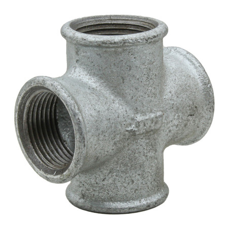Croix 90° galvanisé 2" femelle à visser PN25