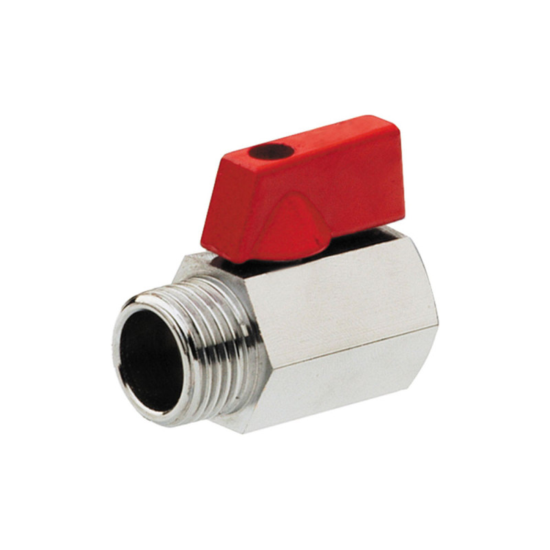 Mini Vanne laiton 1/4" mâle femelle à visser PN16 Mini Vanne laiton 1/4" mâle femelle à visser PN16