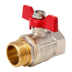 Mini Vanne laiton 1" mâle femelle à visser PN16