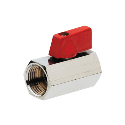 Mini Vanne laiton 1/4"  femelle à visser PN16