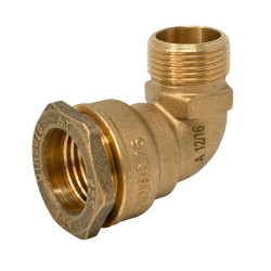 Coude 90° laiton 20 mm x 1/2" mâle à visser PN16 à compression