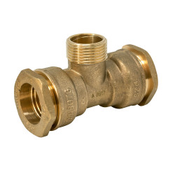 Té 90° mâle à visser laiton 32x1" à compression pn16