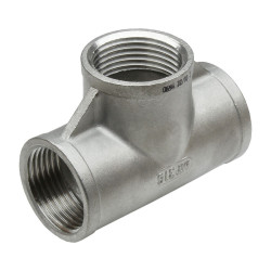 Té inox 90°  femelle à visser 1/4" pn20