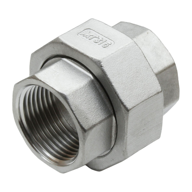 Raccord union inox femelle à visser 1/4" pn20 Raccord union inox femelle à visser 1/4" pn20