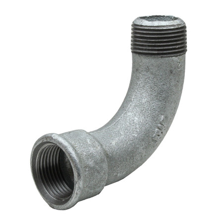 Courbe 90° galvanisé 3/4" mâle femelle à visser