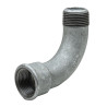 Courbe 90° galvanisé 3/4" mâle femelle à visser