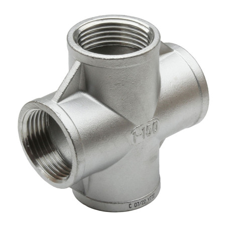 Croix inox 90°  femelle à visser 1"pour pn20