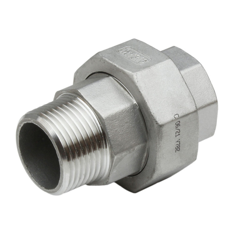 Raccord union inox 3/4" mâle femelle pn20 Raccord union inox 3/4" mâle femelle pn20