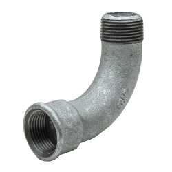 Courbe 90° galvanisé 3" mâle femelle à visser