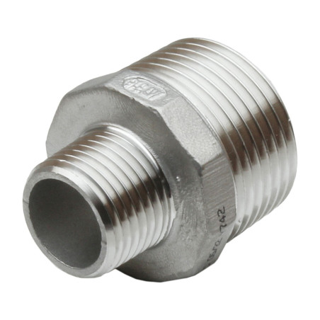 Réduction inox 1"-1/2" mâle mâle à visser pn20