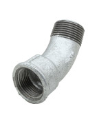 Courbe 45 Galvanisé mâle femelle | FluideConnect.com