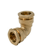Coude 90 égal Laiton pour tube PE